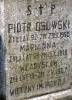 Osowski family: Piotr d. 29.01.1950, Marianna d. 15.10.1918, Wadysaw d. 07.05.1907